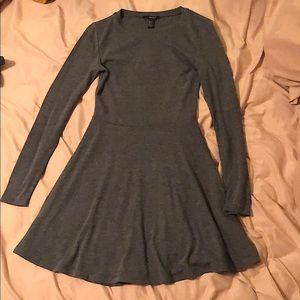 Gray Long Sleeve Dress